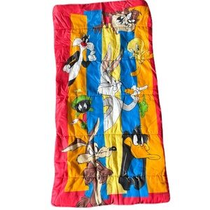 1997 Vintage Kids Sleeping Bag Looney Tunes Bugs Bunny Taz Daffy Duck Sylvester